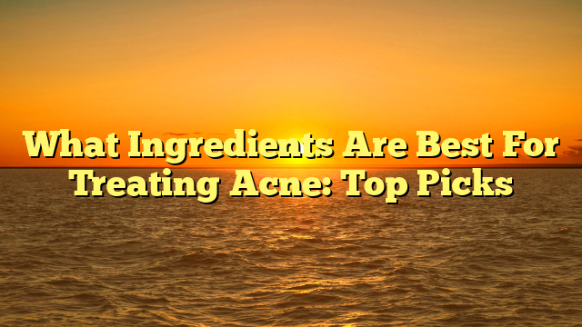What Ingredients Are Best For Treating Acne: Top Picks