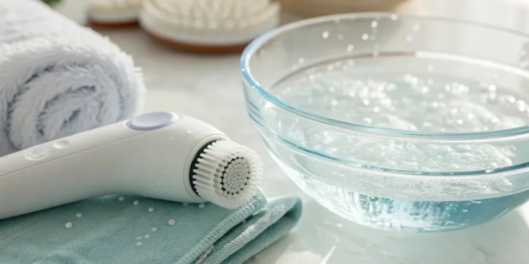 How do I clean a facial cleansing brush?