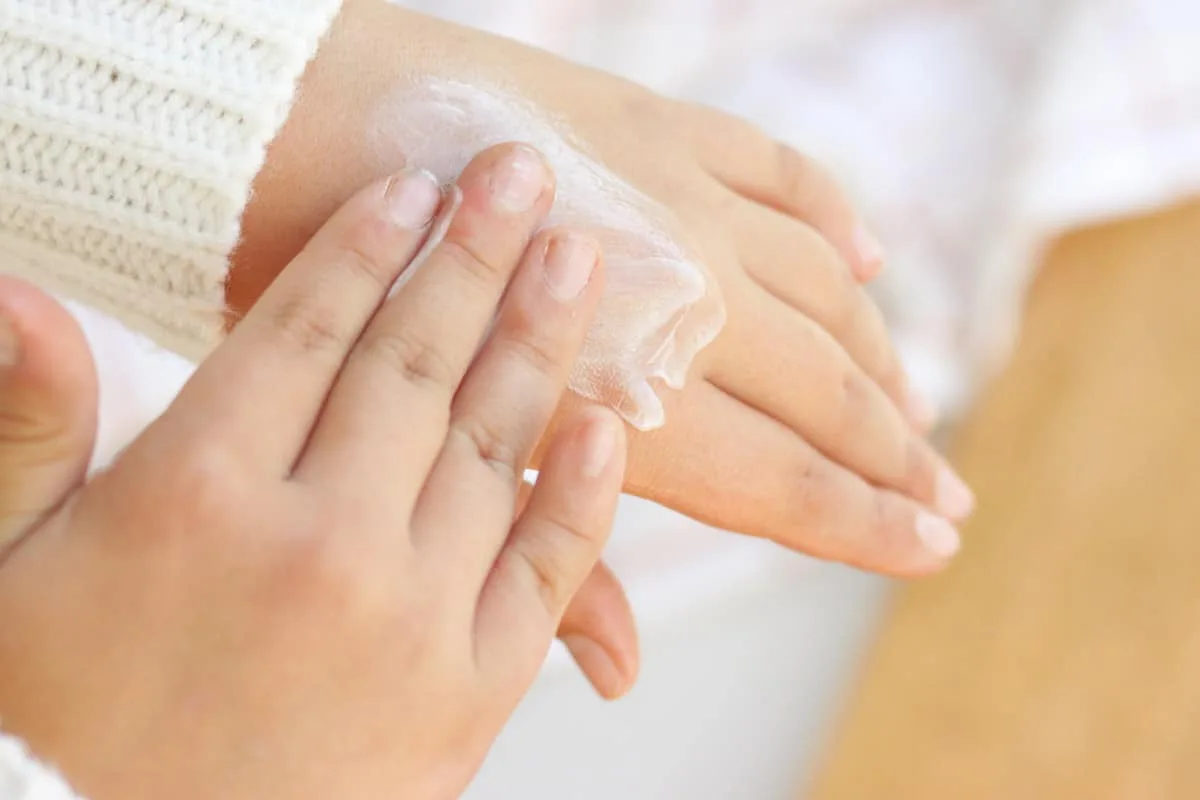 Warm Lotion in Hands
