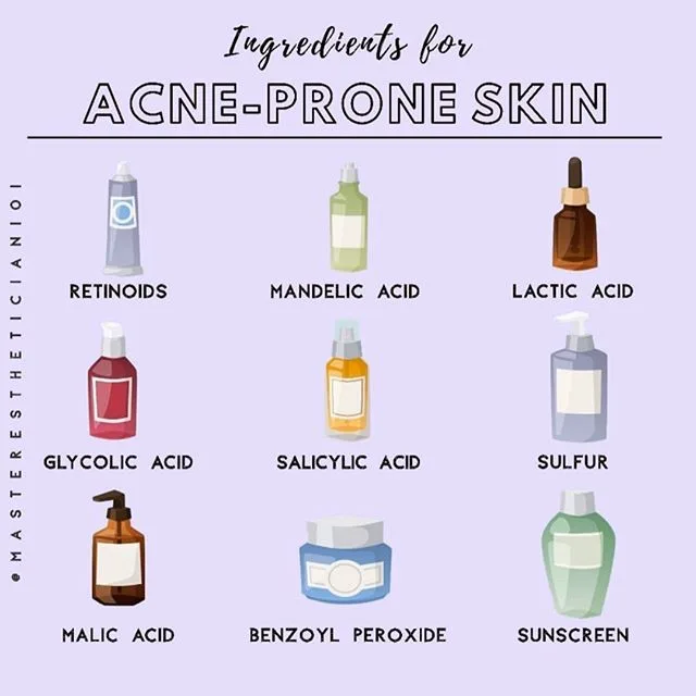 What skincare ingredients should acne-prone skin avoid?